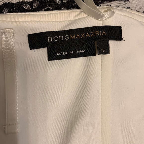 BCBGMaxAzria beaded floral strapless dress 12 - Picture 6 of 7